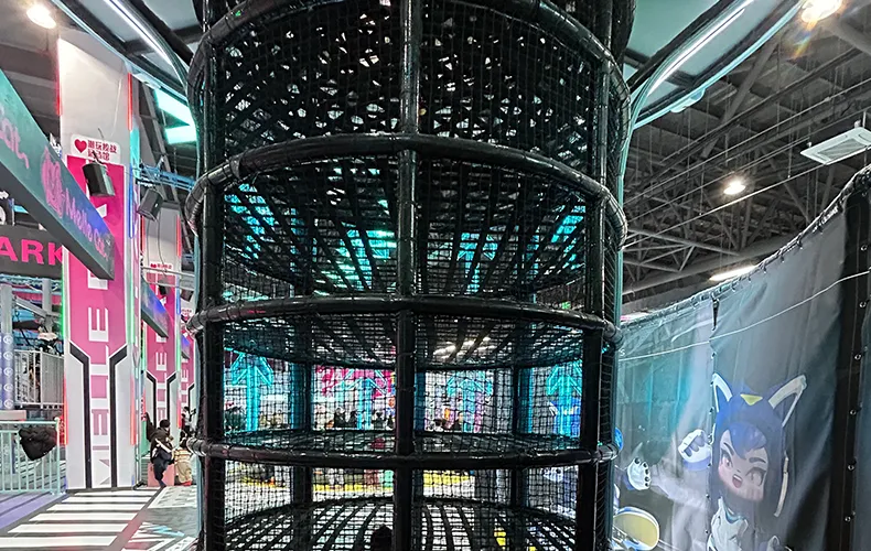 Customized Indoor Spider Tower Challenge Play Equipment Zone